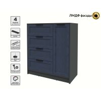 Тумба Тренд КТ-Т90 (Антрацит ЛДСП/ Дуб королевский ЛМДФ) Ш900 В1020 Г451